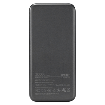 Power Bank JOYROOM 2x USB, Type-C, Micro-USB, with LED for Battery Check 12W 30000mAh  Black