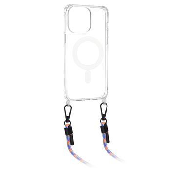 Husa iPhone 15 Pro Max cu snur Techsuit Acrylic MagSafe Crossbody Colorful